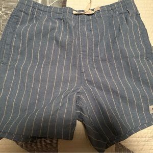 Rhythm Linen Striped Drawstring Shorts